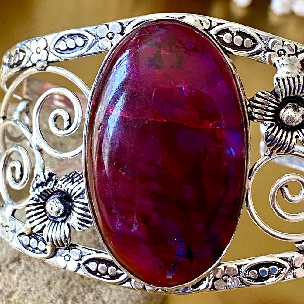 Purple Labradorite Adjustable Cuff - image 3